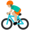 Person Biking - Medium Light emoji on Google
